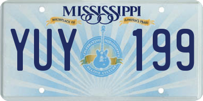 MS license plate YUY199