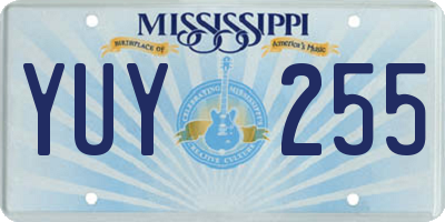 MS license plate YUY255