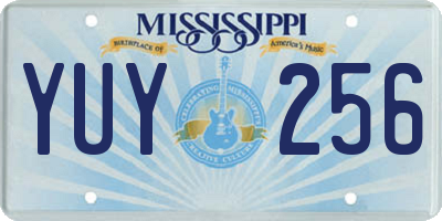 MS license plate YUY256