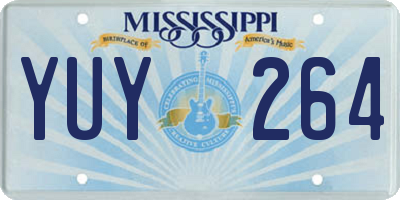 MS license plate YUY264