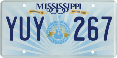 MS license plate YUY267