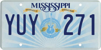 MS license plate YUY271