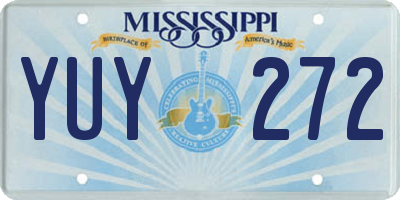 MS license plate YUY272