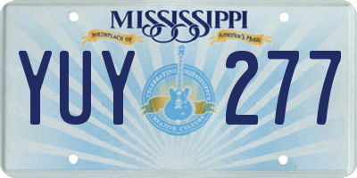 MS license plate YUY277