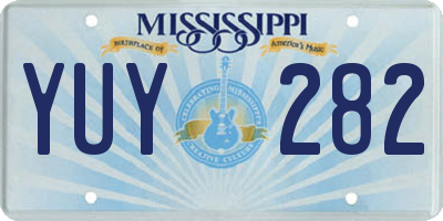MS license plate YUY282