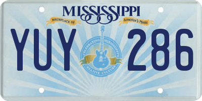 MS license plate YUY286