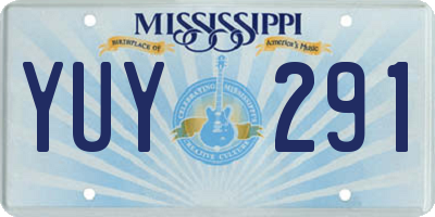 MS license plate YUY291