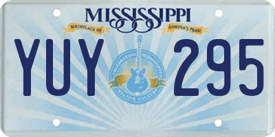 MS license plate YUY295