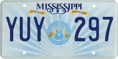 MS license plate YUY297