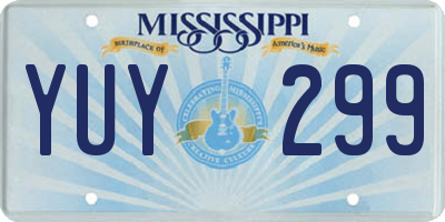 MS license plate YUY299