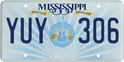 MS license plate YUY306