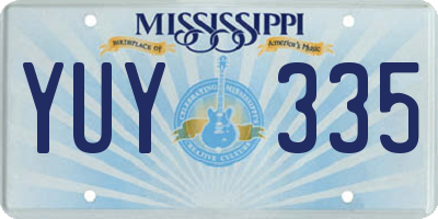 MS license plate YUY335