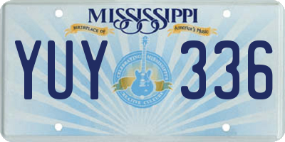 MS license plate YUY336