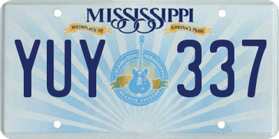 MS license plate YUY337