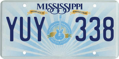 MS license plate YUY338