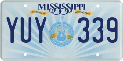 MS license plate YUY339