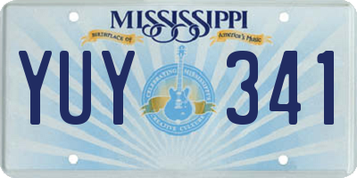 MS license plate YUY341