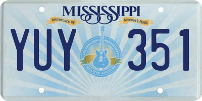MS license plate YUY351