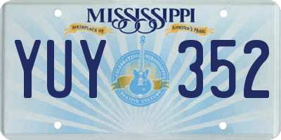 MS license plate YUY352