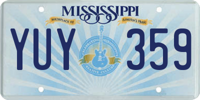 MS license plate YUY359