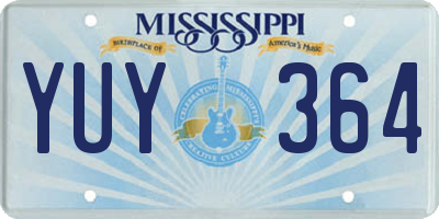 MS license plate YUY364