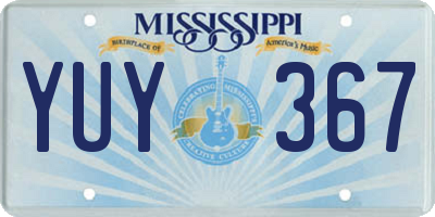 MS license plate YUY367