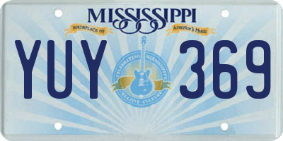 MS license plate YUY369