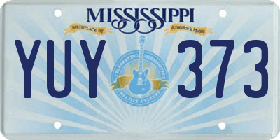 MS license plate YUY373