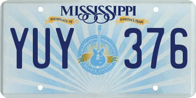 MS license plate YUY376