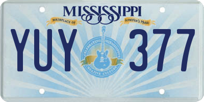 MS license plate YUY377