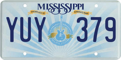 MS license plate YUY379