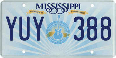 MS license plate YUY388