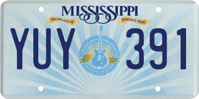 MS license plate YUY391