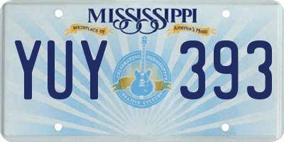 MS license plate YUY393