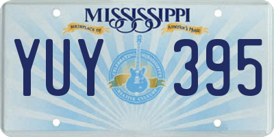 MS license plate YUY395