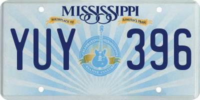 MS license plate YUY396