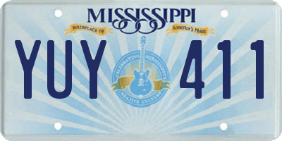 MS license plate YUY411