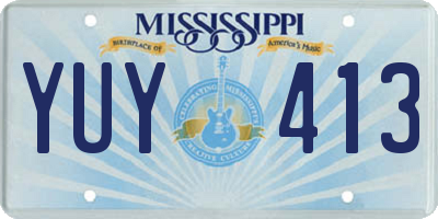 MS license plate YUY413
