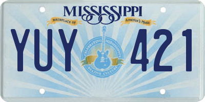 MS license plate YUY421