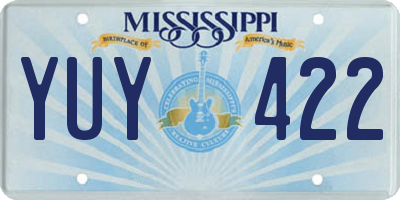 MS license plate YUY422