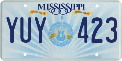 MS license plate YUY423