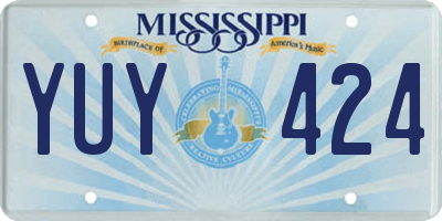 MS license plate YUY424