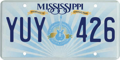 MS license plate YUY426