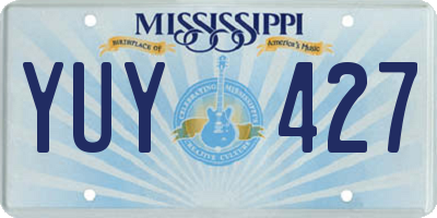 MS license plate YUY427