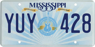 MS license plate YUY428