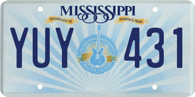 MS license plate YUY431