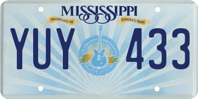 MS license plate YUY433