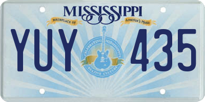 MS license plate YUY435