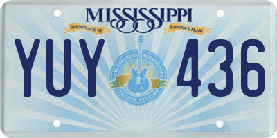 MS license plate YUY436