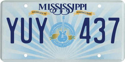 MS license plate YUY437